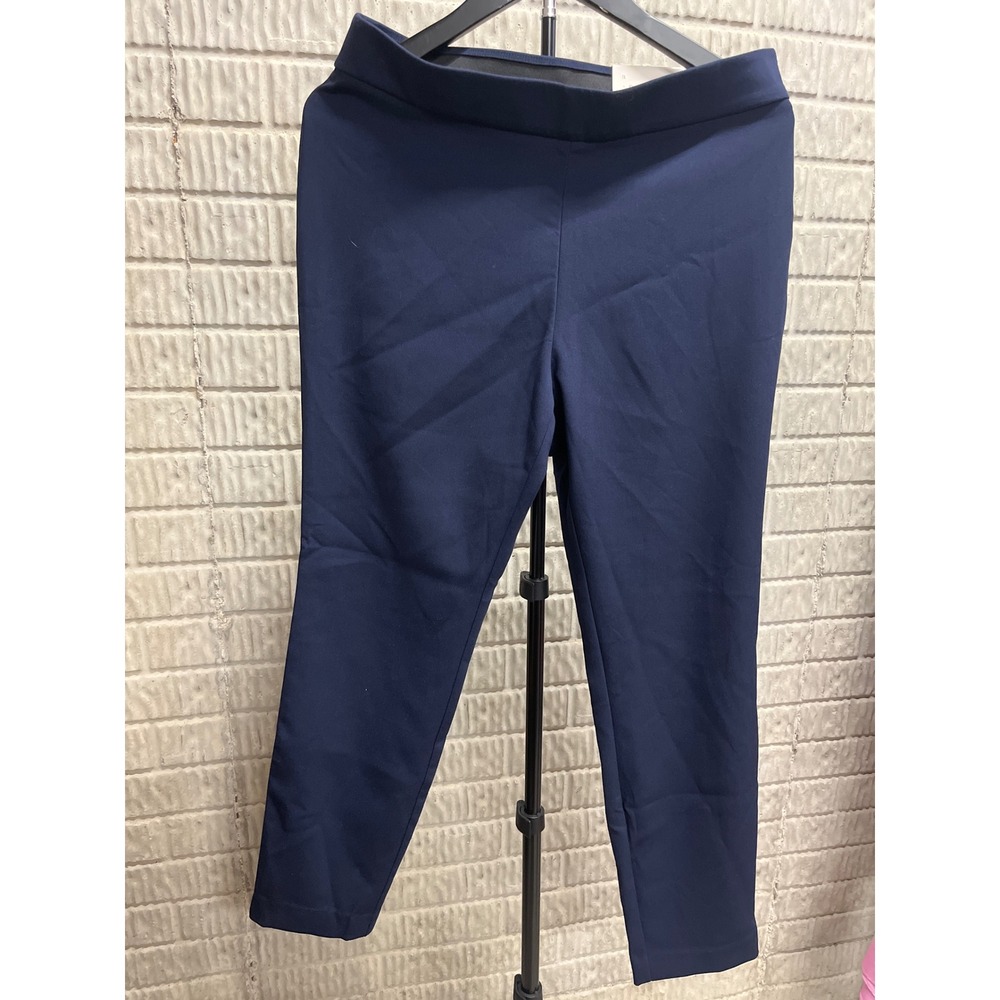 A New Day Womens Skinny High Rise Ankle Pants Navy Blue Size 8 Regular Stretch